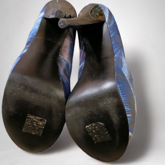 Aldo "Jerolda" Blue Multicolor Platform Stiletto Heels  Size 7 - Picture 11 of 14